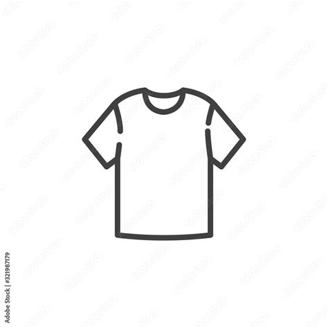 Blank T Shirt Line Icon Linear Style Sign For Mobile Concept And Web