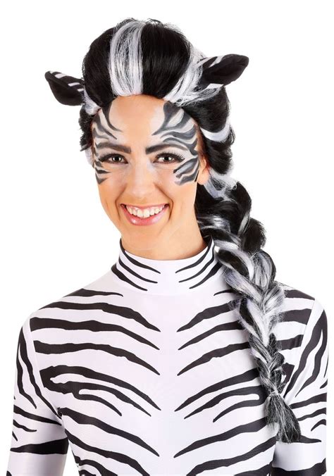 women s zebra wig adult zebra costume zebra halloween costume diy costumes women