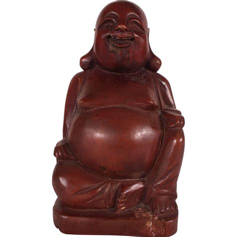 Hand Carved Antique Chinese Wooden Buddha From Theroyaljackalope On