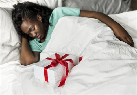 African Woman Sleeping On The Bed Stock Photo Image Of Gift African