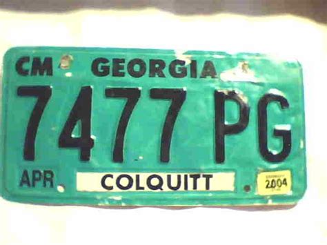 Georgia Dbl License Plates