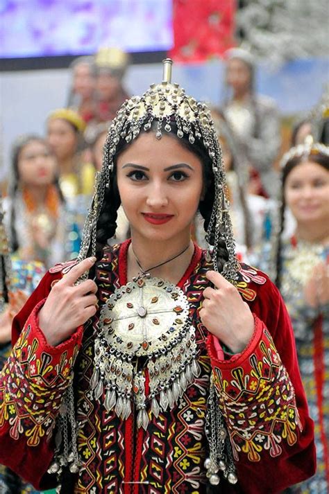 Turkmen Girls Traditional Dresses Costumes Around The World My XXX