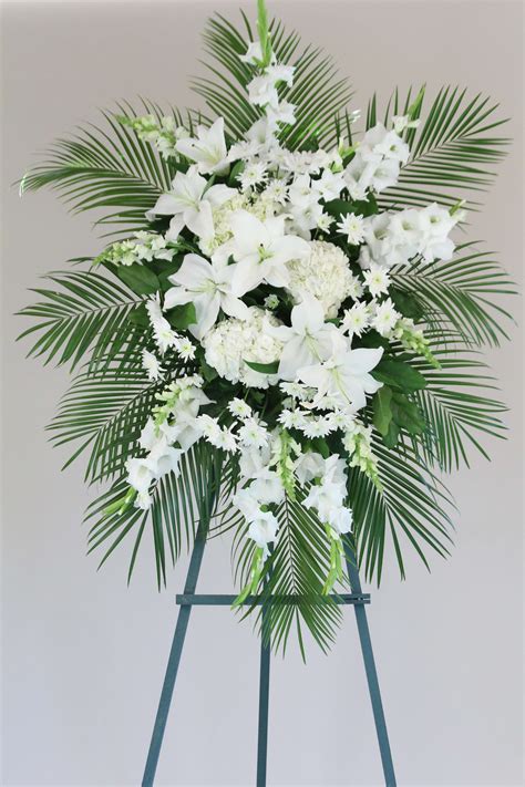 Pure White Funeral Spray In Arcadia Ca Mds Florist