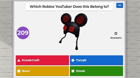 Roblox YouTuber Quiz Game YouTube