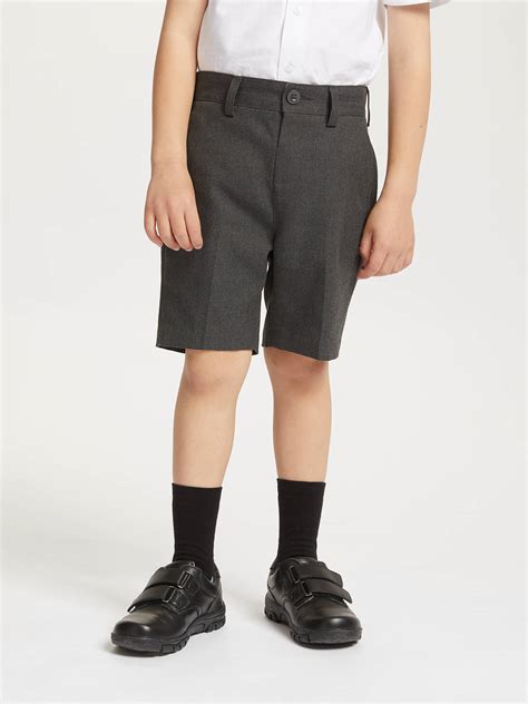 John Lewis And Partners Boys Adjustable Waist Slim Leg School Shorts