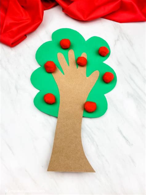 Handprint Apple Tree Craft Preschool Crafts Fall Christmas Handprint