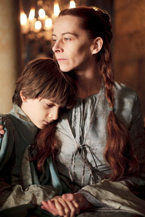 Kate Dickie As Lysa Tully Arryn And Lino Facioli As Robin Arryn In Game