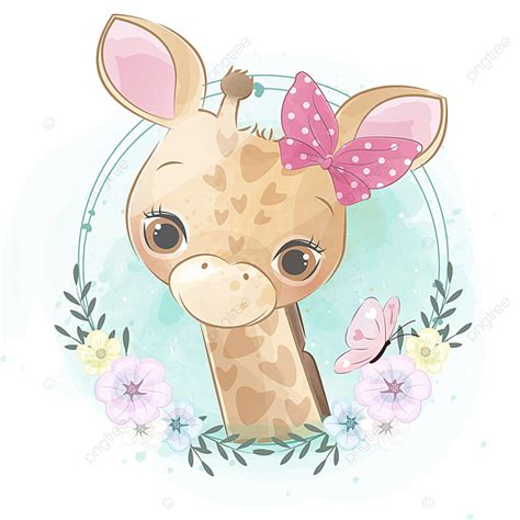 Cute Giraffe Vector Design Images Cute Little Giraffe Portrait