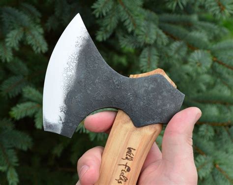 Pocket Axe Octagonal Handle Hand Forged Carving Axe Etsy