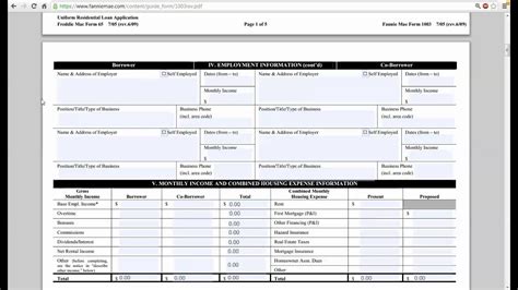 How To Fill Out A Uniform Residential Loan Application Fannie Mae 1003