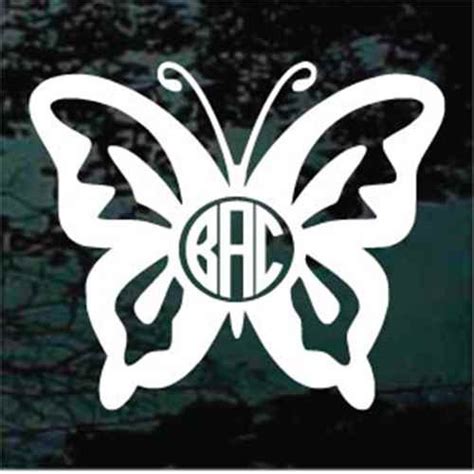 Butterfly Monogram Car Decals And Window Stickers Decal Junky