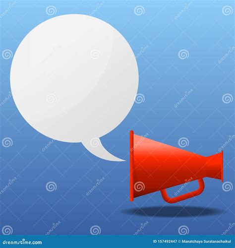 Megaphone Sound With Speech Bubble Stock Vector Illustration Of