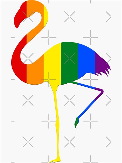 Lgbt Pride Colors Flamingo T Shirt Rainbow Flamingo Pride Sticker By Merchk1ng Redbubble