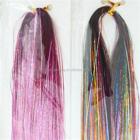 48 Inch Hair Tinsel Glitter Extensions Colorful Sparkling Tinsel Hair