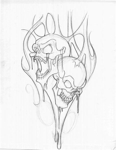 How To Draw Skull Tattoos Skull Tattoos Step By Step