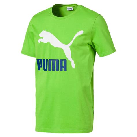 Puma Cotton Classics Logo T Shirt In Green For Men Lyst