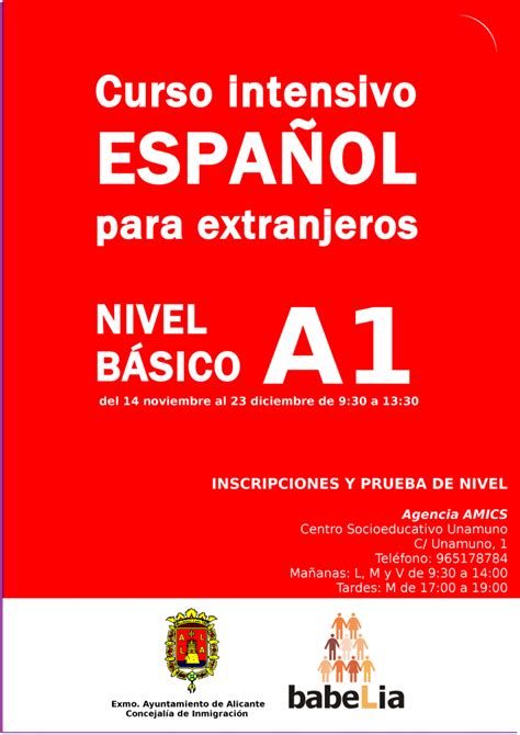 Curso De Español Para Extranjeros Ayuntamiento De Alicante
