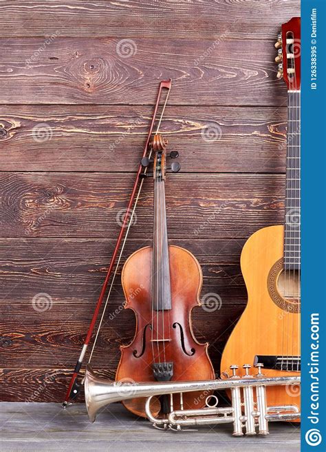 Musical Instruments Of Vintage Style Stock Image Image Of Acoustic