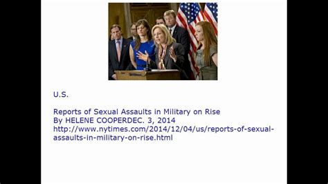 Reports Of Sexual Assaults In Military On Rise Youtube