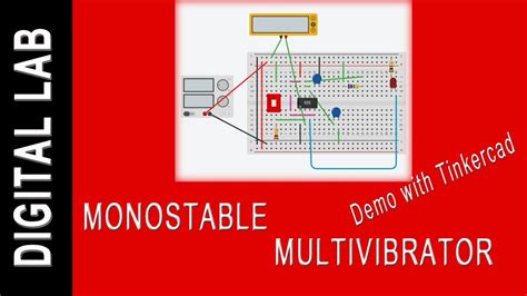 Demomonostable Multivibrator Using 555 Timer Youtube