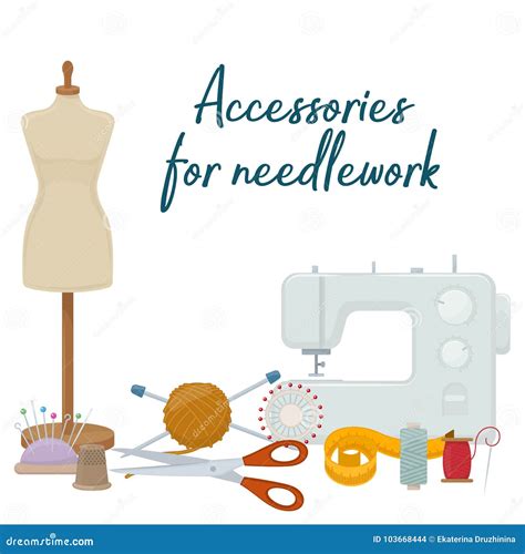 Accessories For Needlework Stock Vector Illustration Of Collection