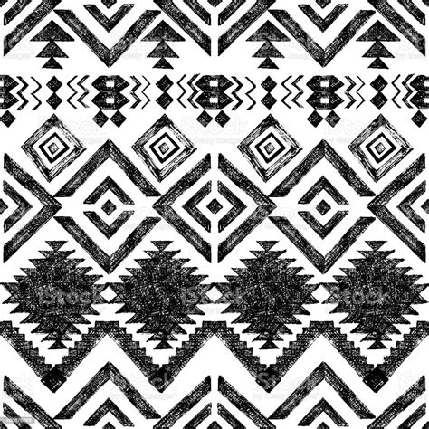 Hand Drawn Tribal Seamless Pattern Stock Illustration Download Image