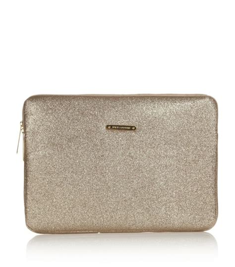 Juicy Couture Glitter Laptop Case In Gold Lyst