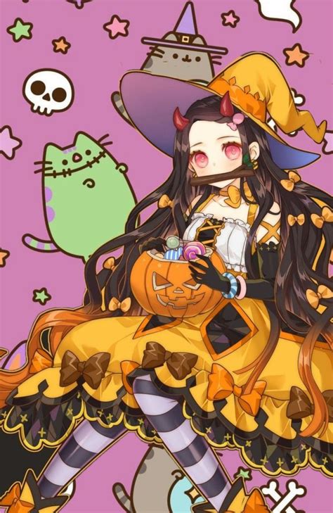 Nezuko Halloween Wallpaper Halloween Wallpaper Anime Wallpaper