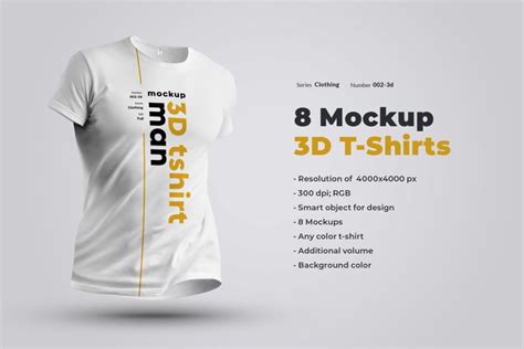 8 Mockups 3d T Shirts