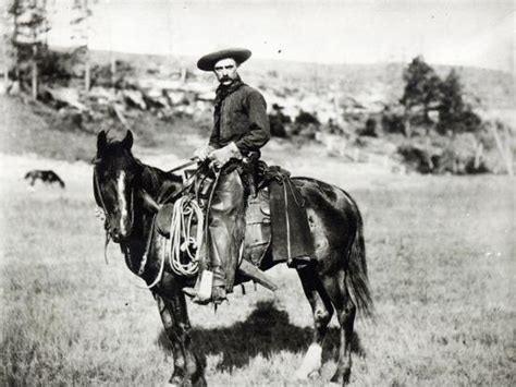 Cowboy Riding A Horse In Montana Usa C 1880 Giclee Print
