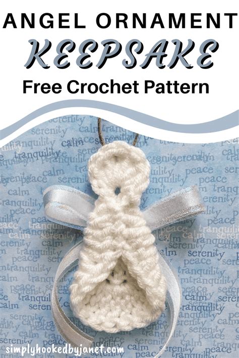 Crochet Keepsake Angel Ornament Free Pattern Simply Hooked By Janet