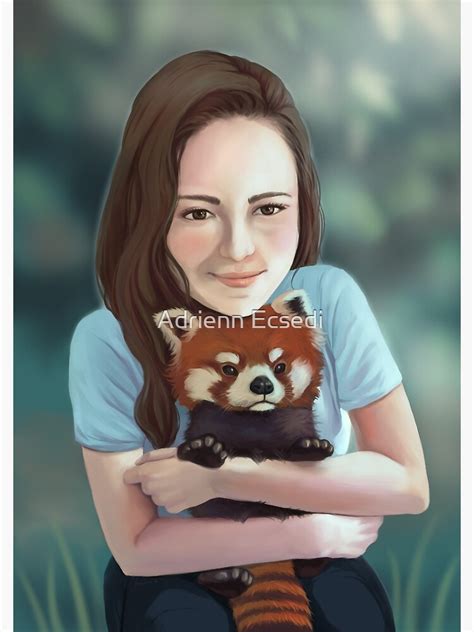 Red Panda Hug Poster By Adriennecsedi Redbubble