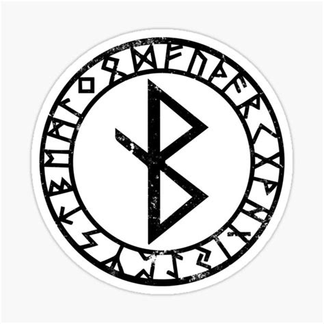 Viking Rune Symbol Meaning Healing Sticker For Sale By