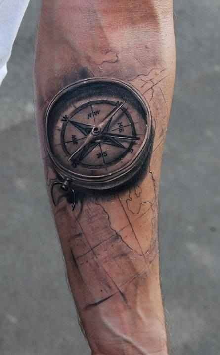 Cool Compass Tattoo Design On Sleeve Design Of Tattoosdesign Of Tattoos