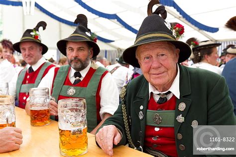 Villagers At Beer Festival In Stock Photo