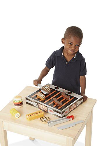 Melissa And Doug Wooden Grill And Serve Bbq Set Wooden Play Food 20