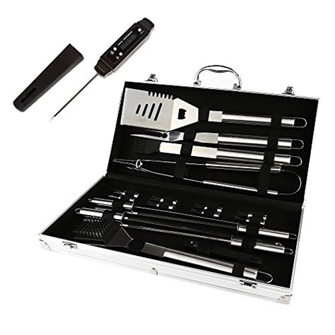 grilling utensils grill tools case bbq stainless steel accessories monsoon arctic carrying pieces