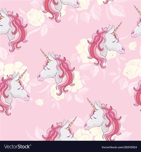 Unicorn And Rainbow Seamless Pattern Isolated On Vector Image