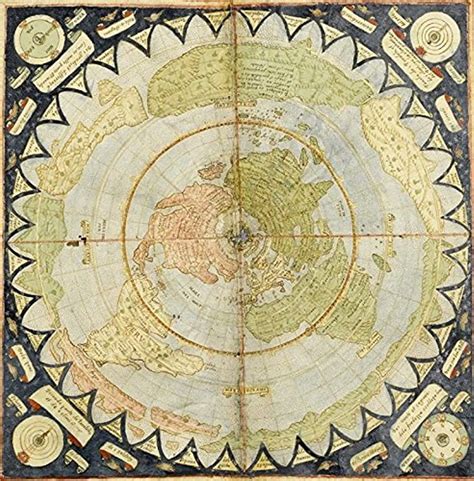 Antique Maps Old Cartographic Maps Flat Earth Map Map Of The World