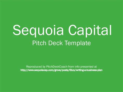 Sequoia Capital Pitch Deck Template
