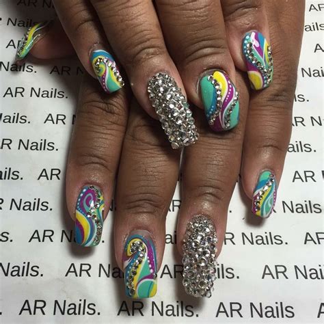 Fancy Nails Art Nails Design With Rhinestones Nail Art Fancy Nails