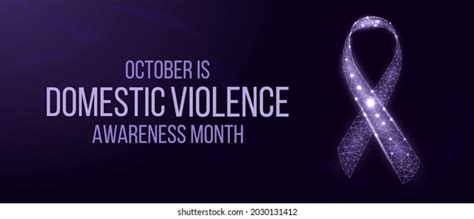 Domestic Violence Awareness Month Concept Banner Stock Vector Royalty