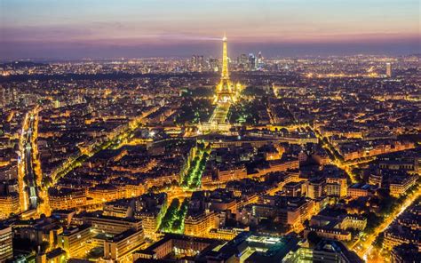 Eiffel Tower Tower Paris Lights Buildings Night Hd Wallpaper Man Made