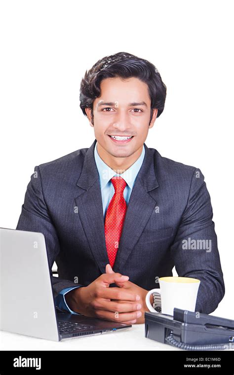 Indian Business Man Office Working Stock Photo Alamy