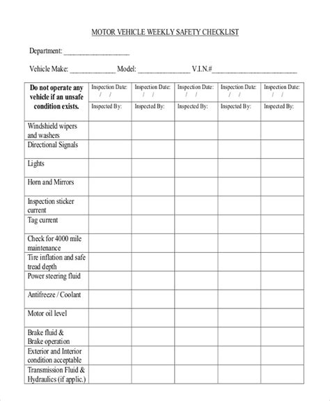 There are different kinds of vehicle checklists, such as a vehicle safety checklist intended for checking the parts and function. inspection sticker checklist | hobbiesxstyle