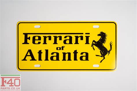 We analyze millions of used cars daily. Ferrari of Atlanta Dealer Plate - F40 Parts