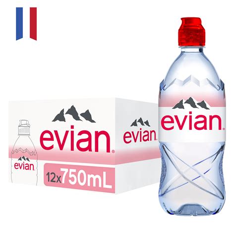 Evian Rebirth Natural Mineral Water Sports Cap 750mlbottle 12