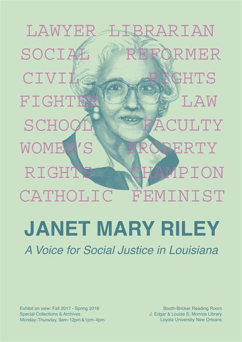 Special Collections And Archives — New Exhibit Janet Mary Riley A Voice For Social