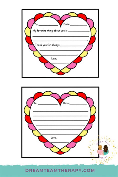 Free Valentines Day Letters For Kids Dream Team Therapy Valentine