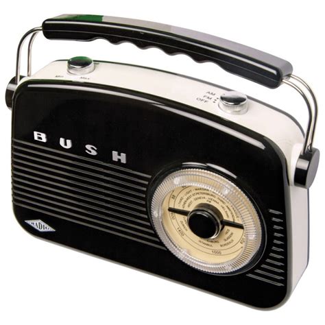 Bush Retro Mini Fm Radio Black Alarm Clocks And Radios Home Audio
